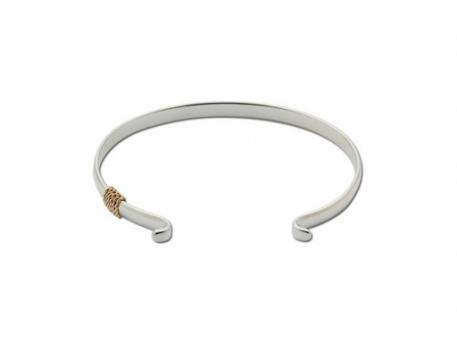 Sterling Convertible Bracelet with 14k Rope Accent - This sterling silver Convertibles Bracelet has a 14k gold rope accent on one side for a nautical feel. It will close using any of the convertibles clasps, allowing you to change the look on a whim. Buy the bracelet, change the clasps!