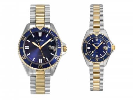 Seapearl Diver - A classic two-toned stainless steel divers watch. Tested to withstand pressures up to 20ATM (660ft below sea level). Other features include: an elegant blue dial with luminous hands and markers, magnifier over the date, single direction ratcheting bezel, screw down crown, ultra-scratch-resistant sapphire crystal, divers deployment buckle.