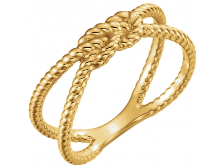 Square Knot Ring - 14k gold nautical rope ring. Available in White, Rose or Yellow Gold. Available in sizes 6, 6.5, 7, 7.5, 8.