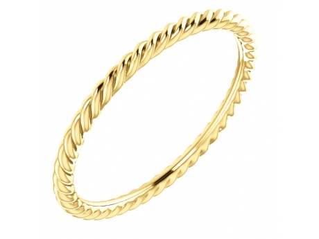 Skinny Twisted Band - 14k skinny twisted band. Available in 14k white, yellow and rose gold. Price is dependent on finger size. Size 7 shown. Available for order in whole and 1/2 sizes 4-8.5.