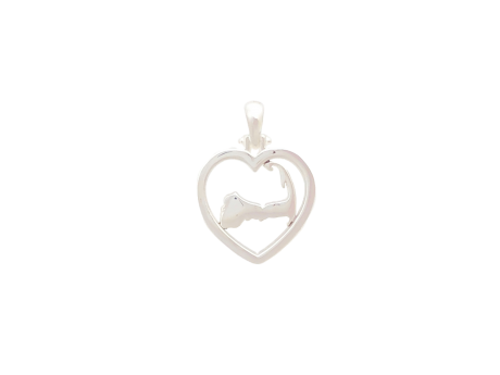 Sterling Silver Cape Heart - Sterling Silver Cape Heart Pendant, Our Exclusive Design, a portion of the proceeds from the sale of each Cape Heart will go to a different local charity each month.
