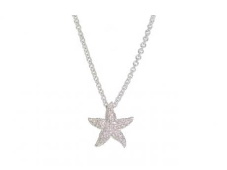 Diamond Starfish - 14k white gold and diamond pave starfish pendant. (Chain sold separately).