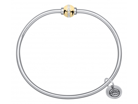 Diamond Cape Cod Bracelet - Sterling silver and 14k gold Cape Cod bracelet with 1/3cttw diamonds.
